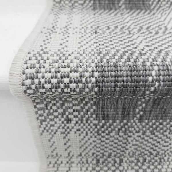 Plaid Gray Stair Runner