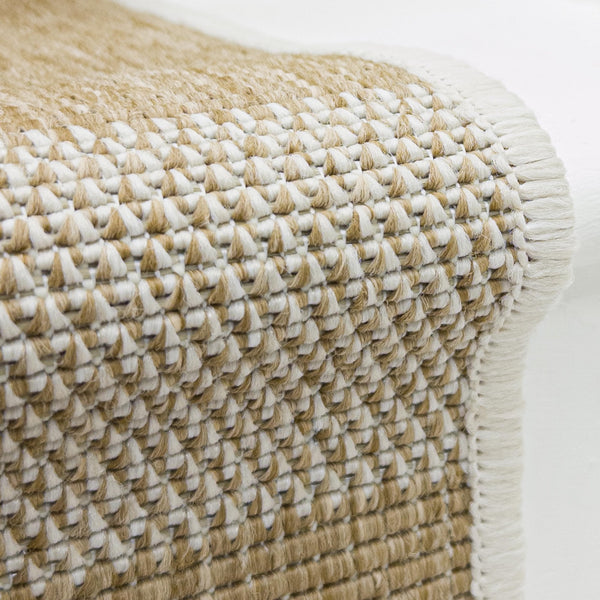 Chequered Brown Stair Runner