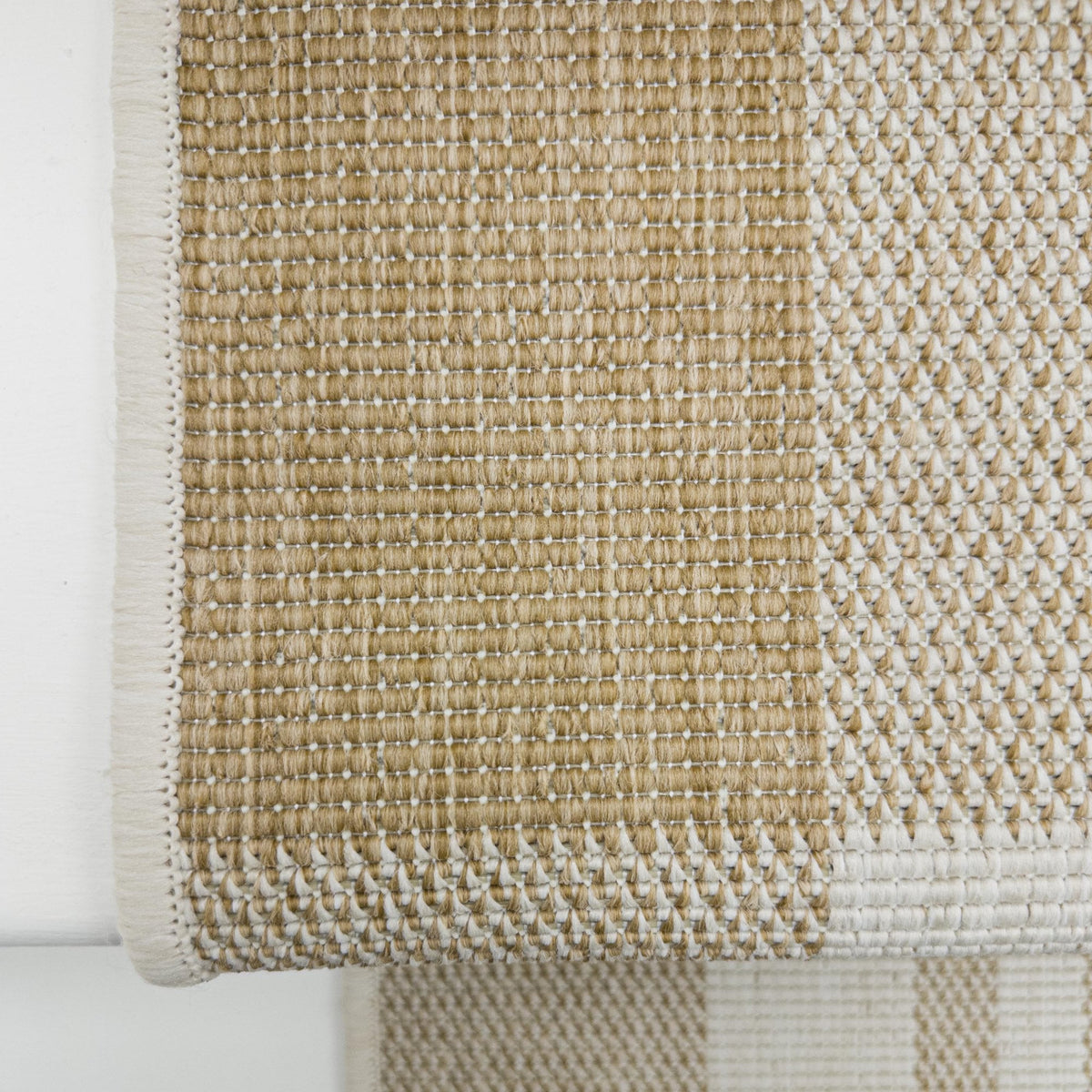Chequered Brown Stair Runner