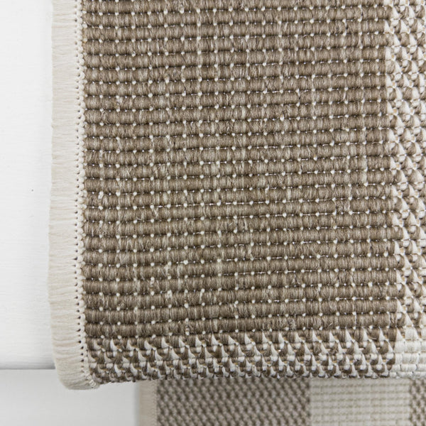 Chequered Beige Stair Runner