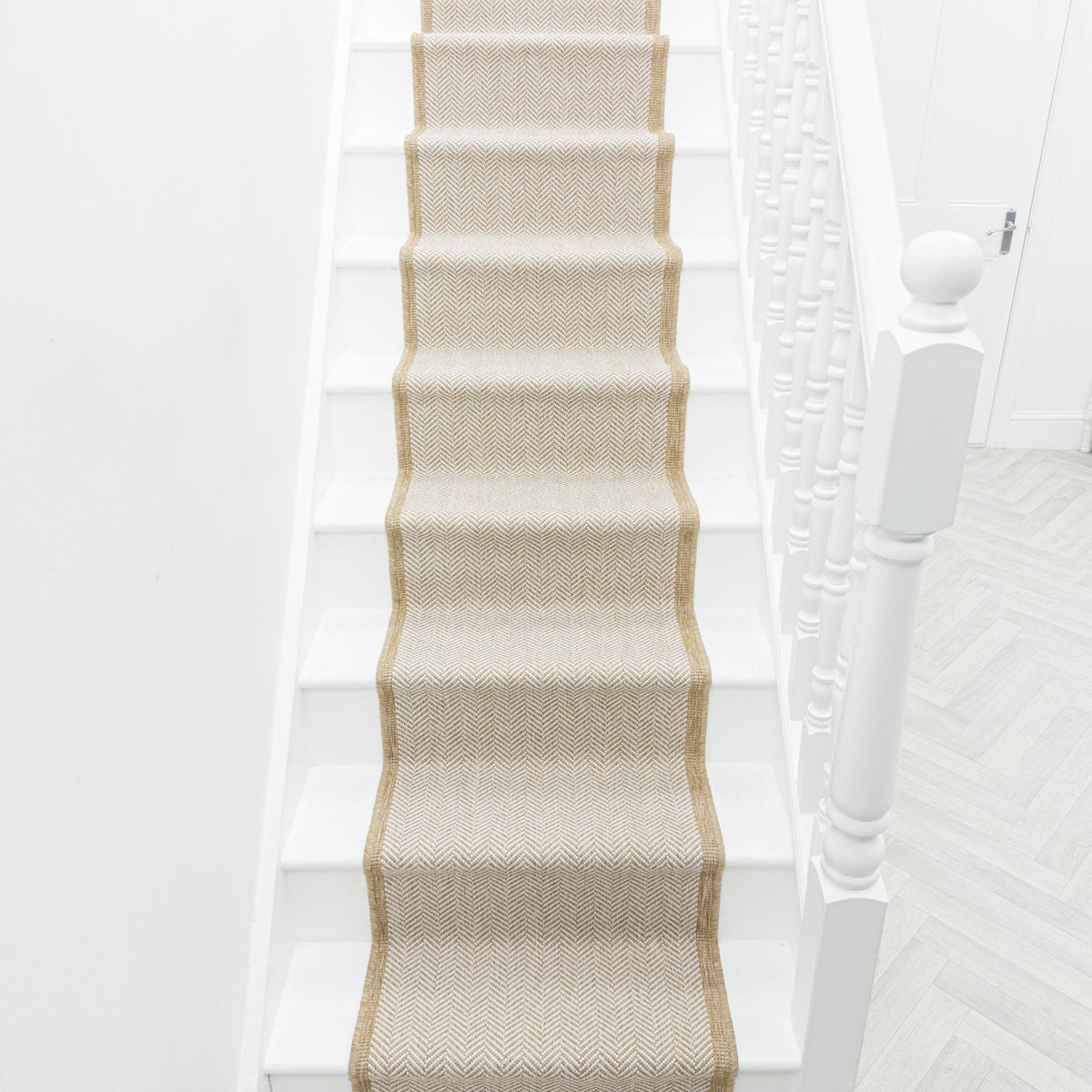 Illusion Beige Stair Runner