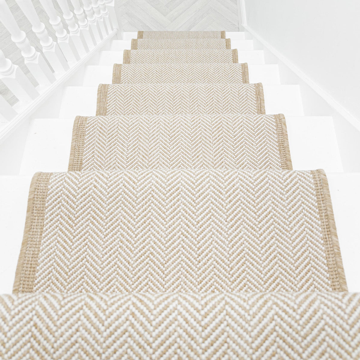 Illusion Beige Stair Runner