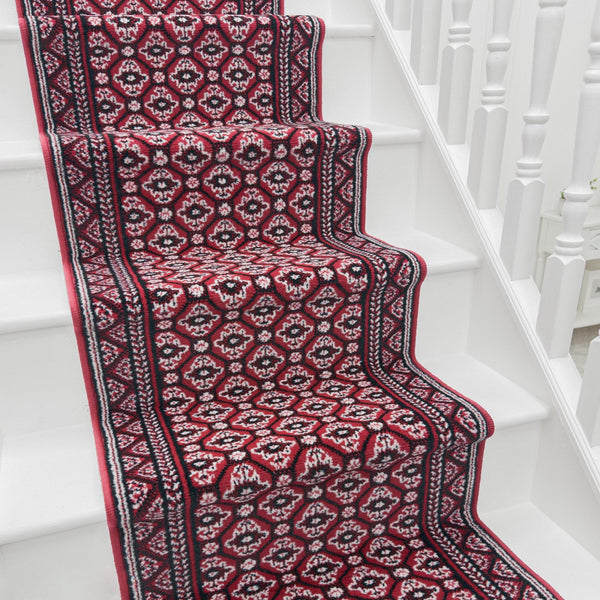 Heriz Dark Red Stair Runner