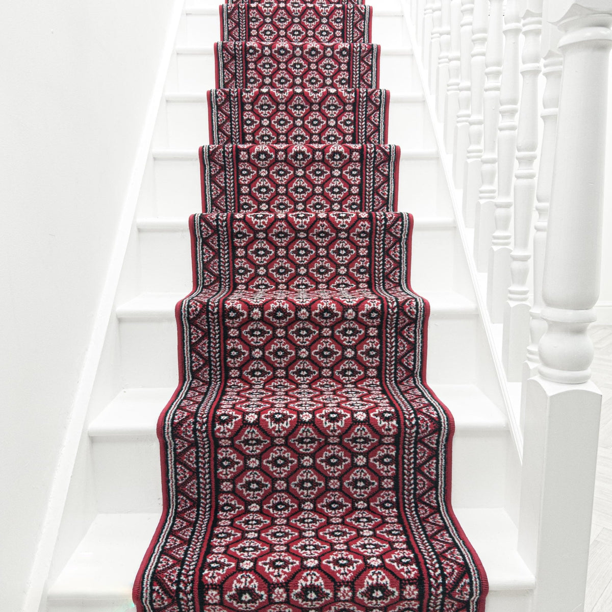Heriz Dark Red Stair Runner