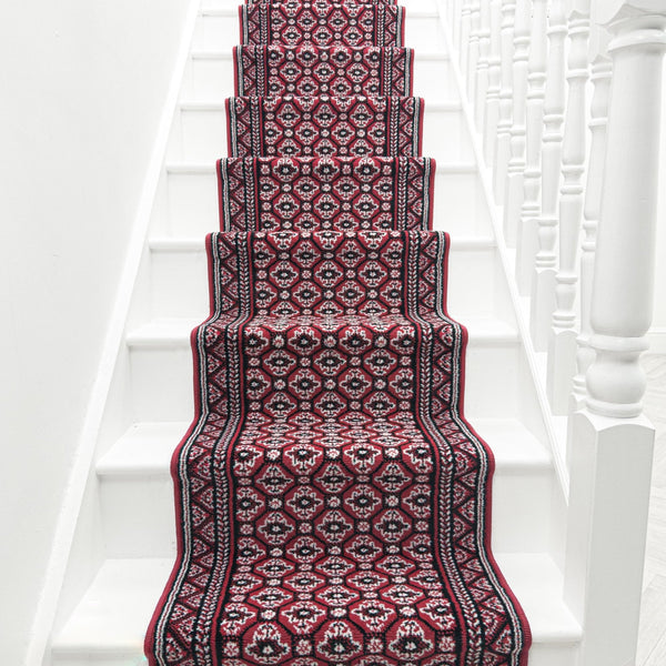 Heriz Dark Red Stair Runner