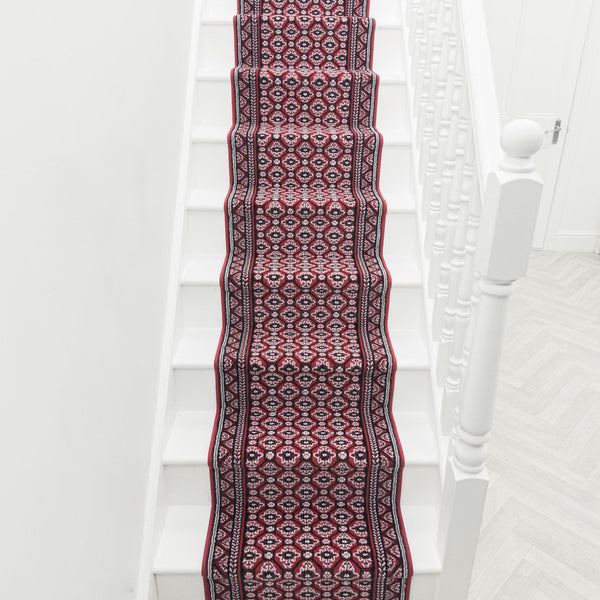 Heriz Dark Red Stair Runner