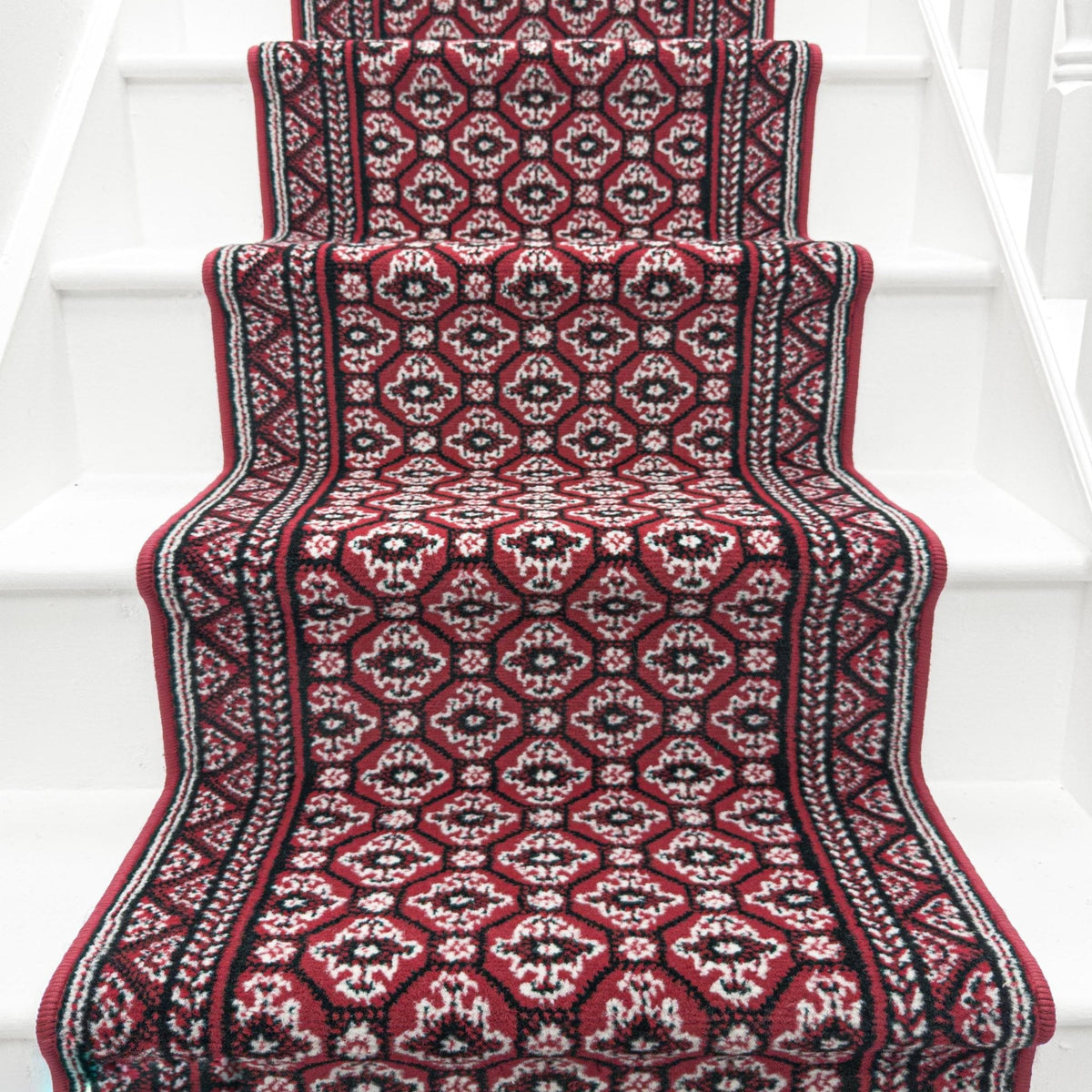 Heriz Dark Red Stair Runner