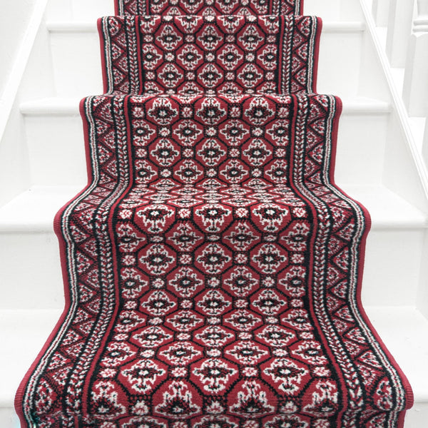 Heriz Dark Red Stair Runner