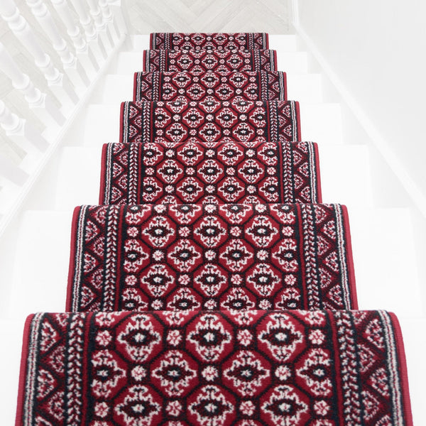 Heriz Dark Red Stair Runner