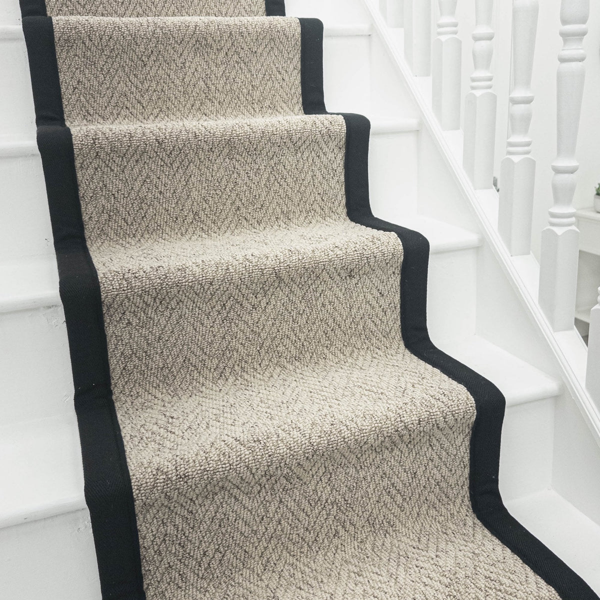 Country Herringbone Biscotti Tape Stair Runner