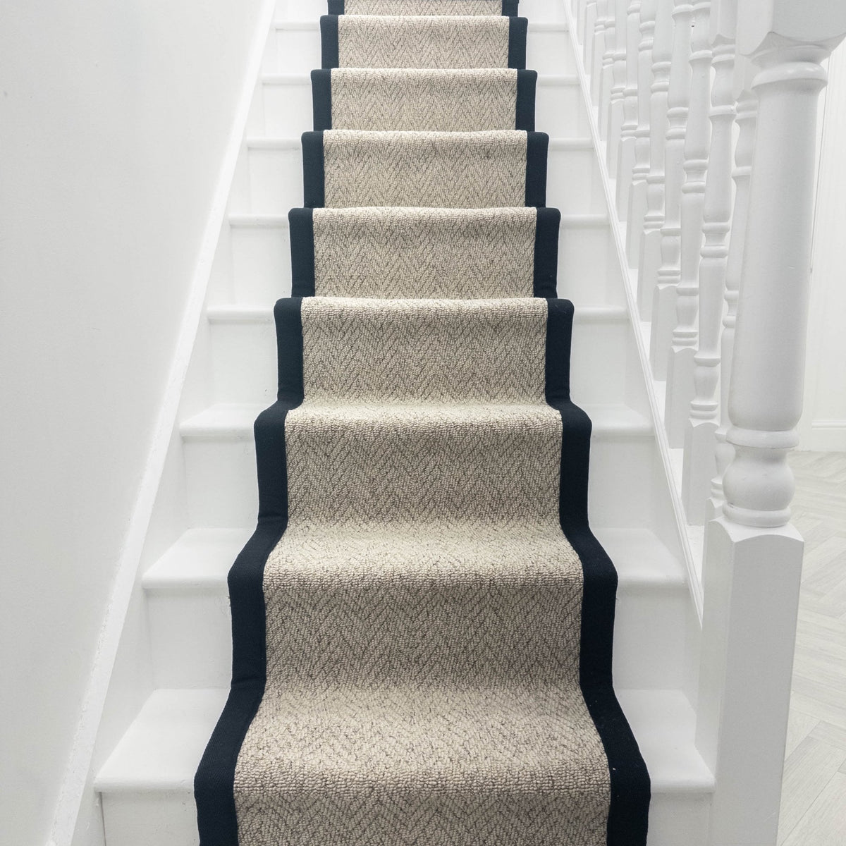 Country Herringbone Biscotti Tape Stair Runner