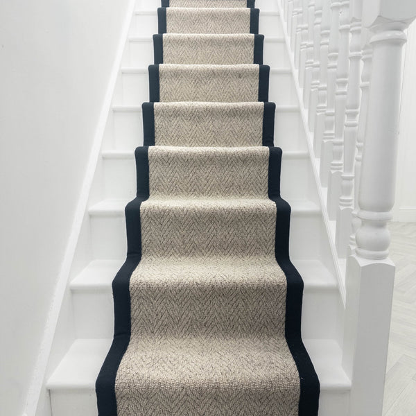 Country Herringbone Biscotti Tape Stair Runner