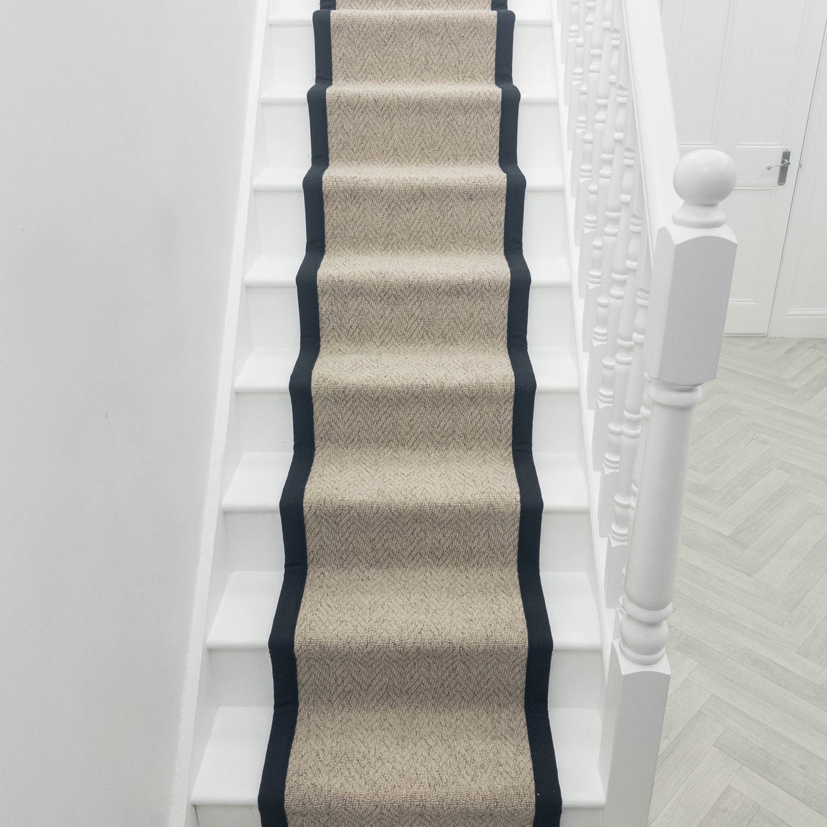 Country Herringbone Biscotti Tape Stair Runner