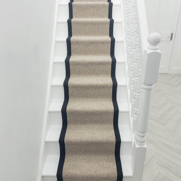 Country Herringbone Biscotti Tape Stair Runner