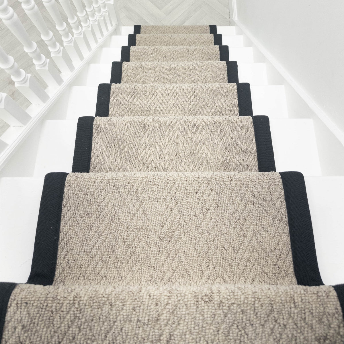 Country Herringbone Biscotti Tape Stair Runner
