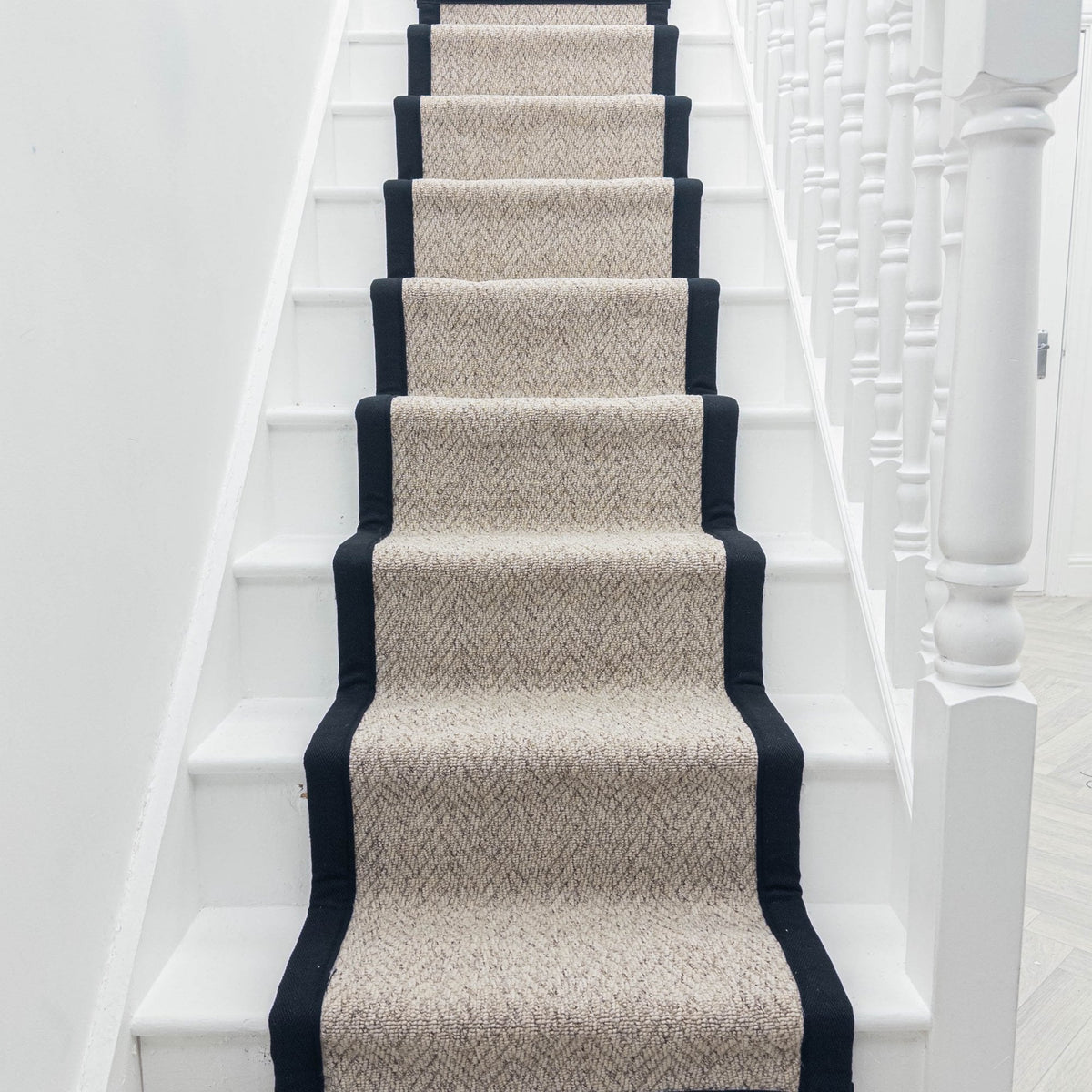 Country Herringbone Berber Tape Stair Runner