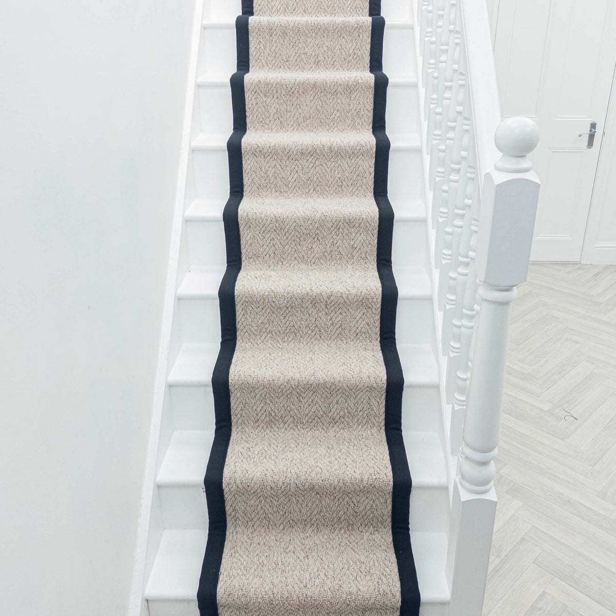 Country Herringbone Berber Tape Stair Runner
