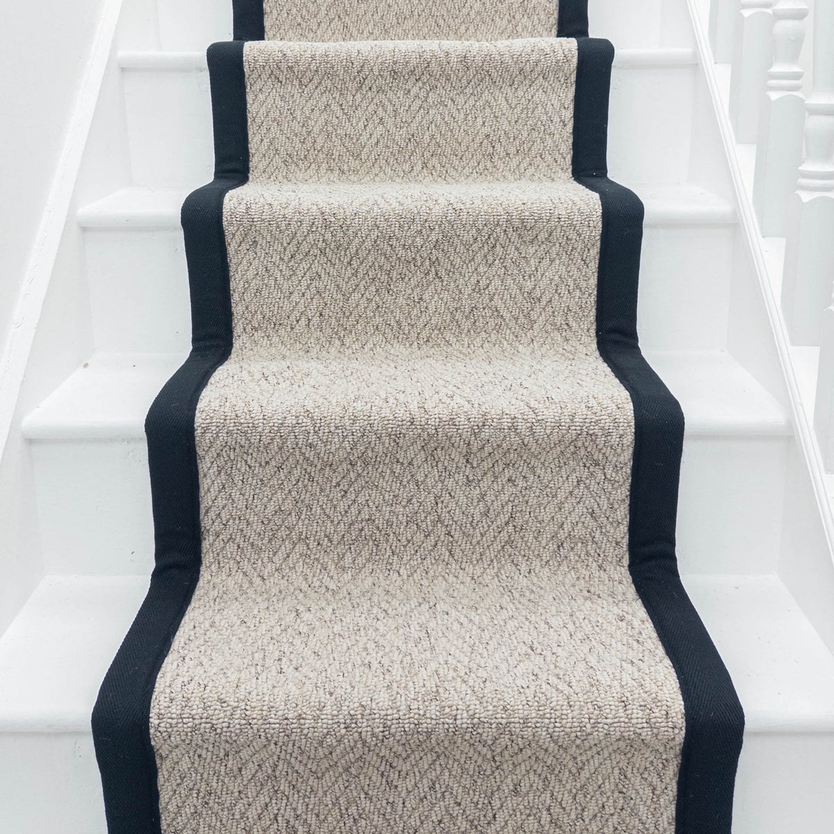 Country Herringbone Berber Tape Stair Runner