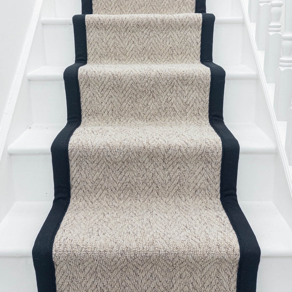 Country Herringbone Berber Tape Stair Runner