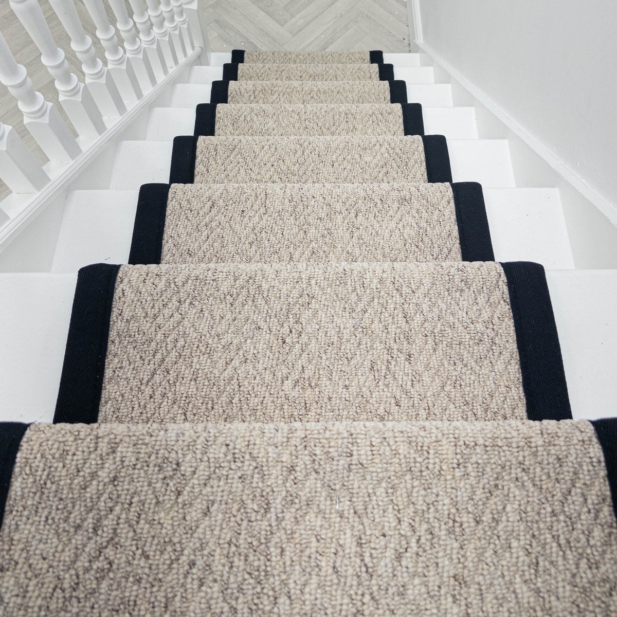 Country Herringbone Berber Tape Stair Runner