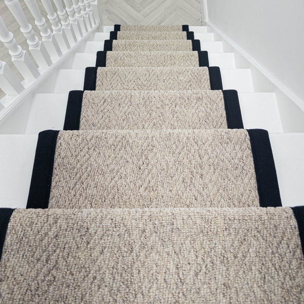 Country Herringbone Berber Tape Stair Runner