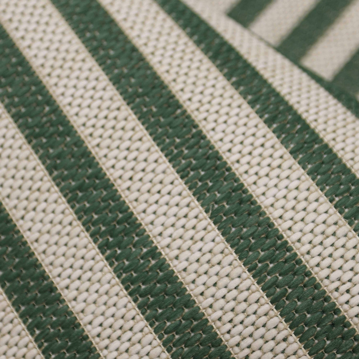 County Multi Stripe Green Rug