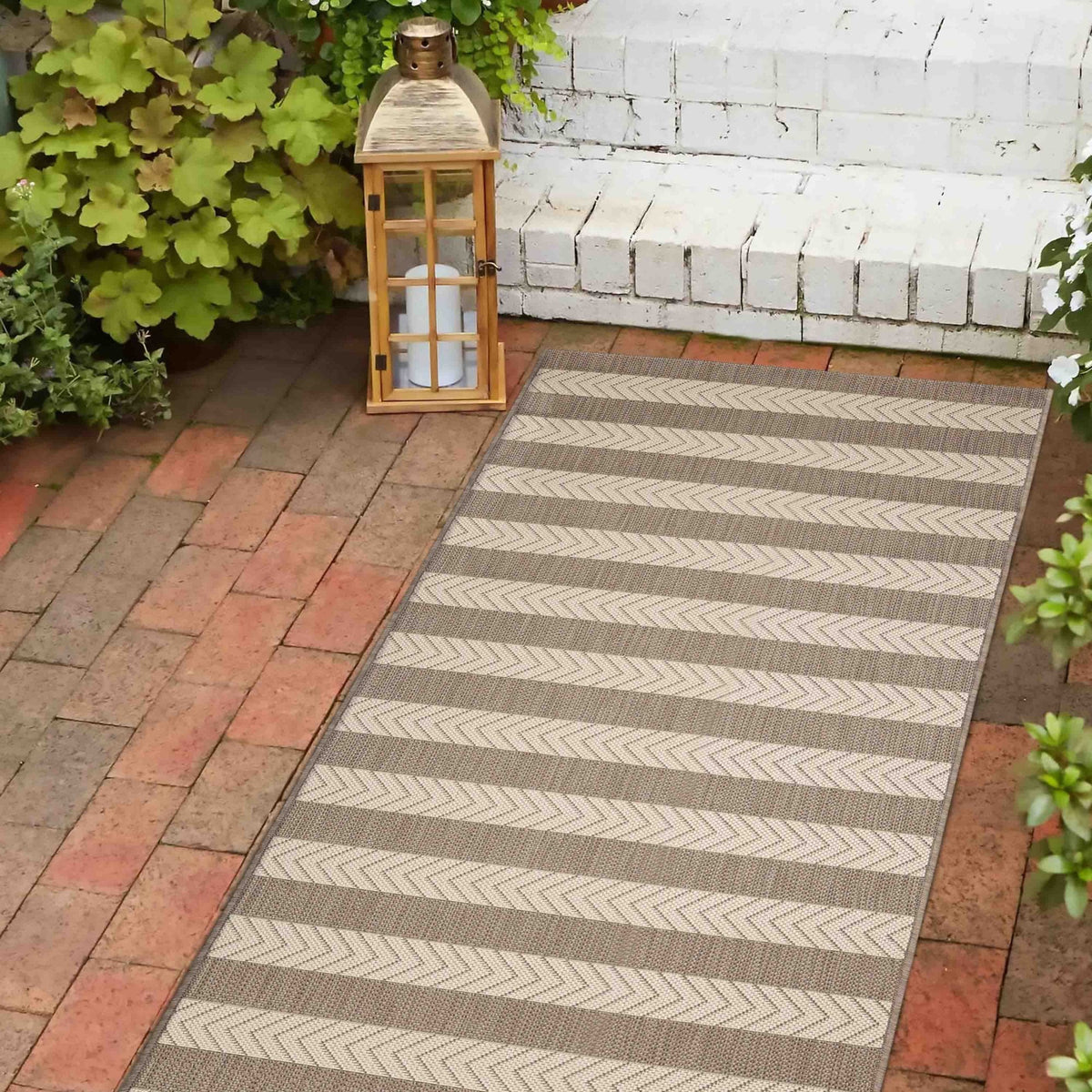 County Multi Stripe Natural Rug