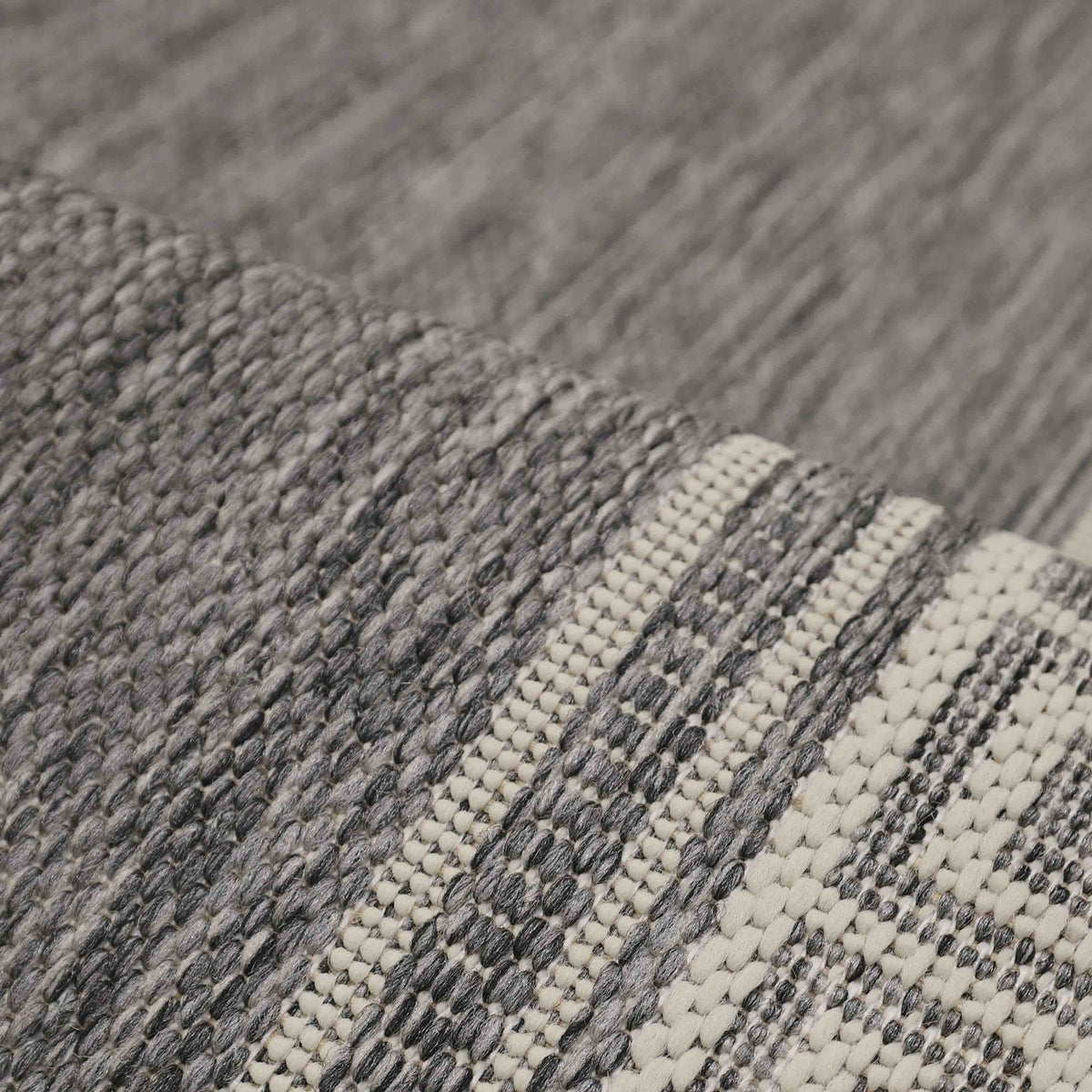 Flatweave Gel Greek Key Steel Grey Rug
