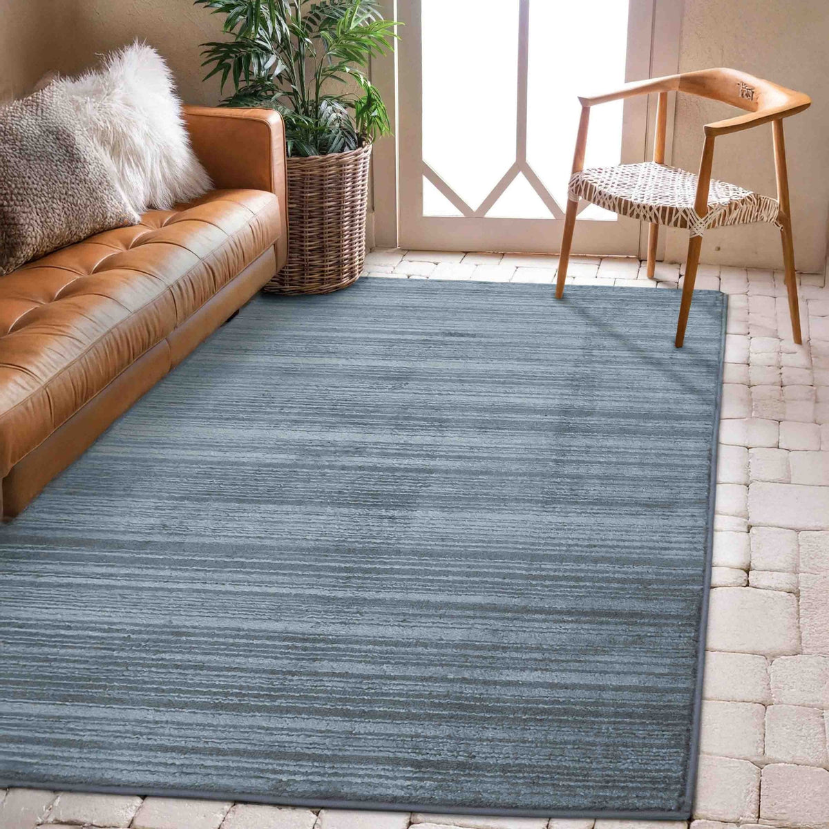 Arlo Textured Blue Rug