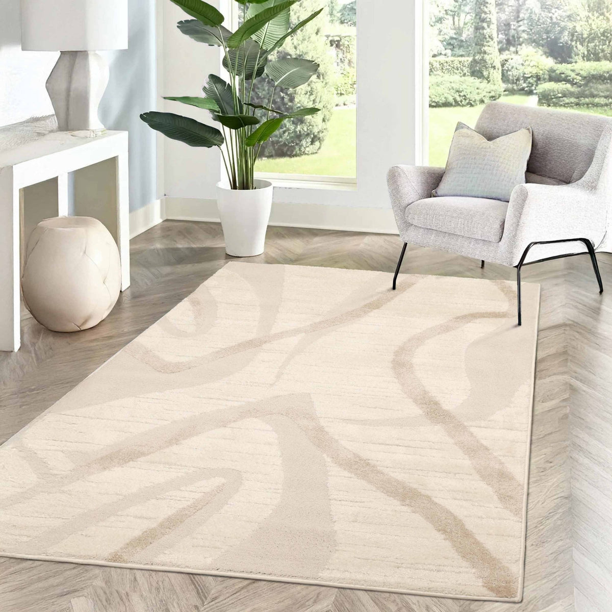 Ava Wave Cream Rug