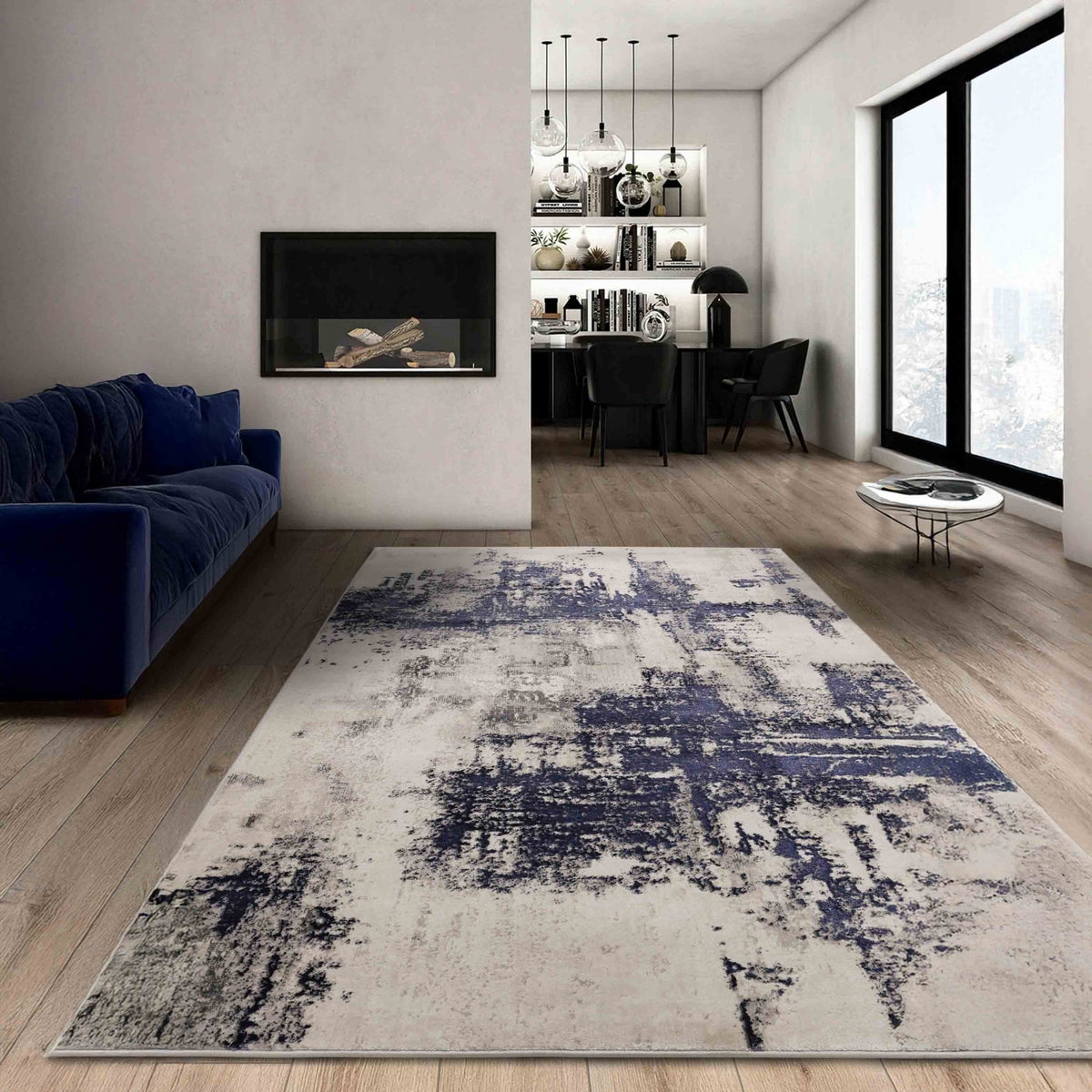 Dusk Marble Navy Rug