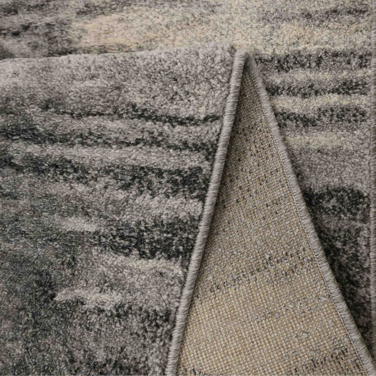 Freya Abstract Grey Rug