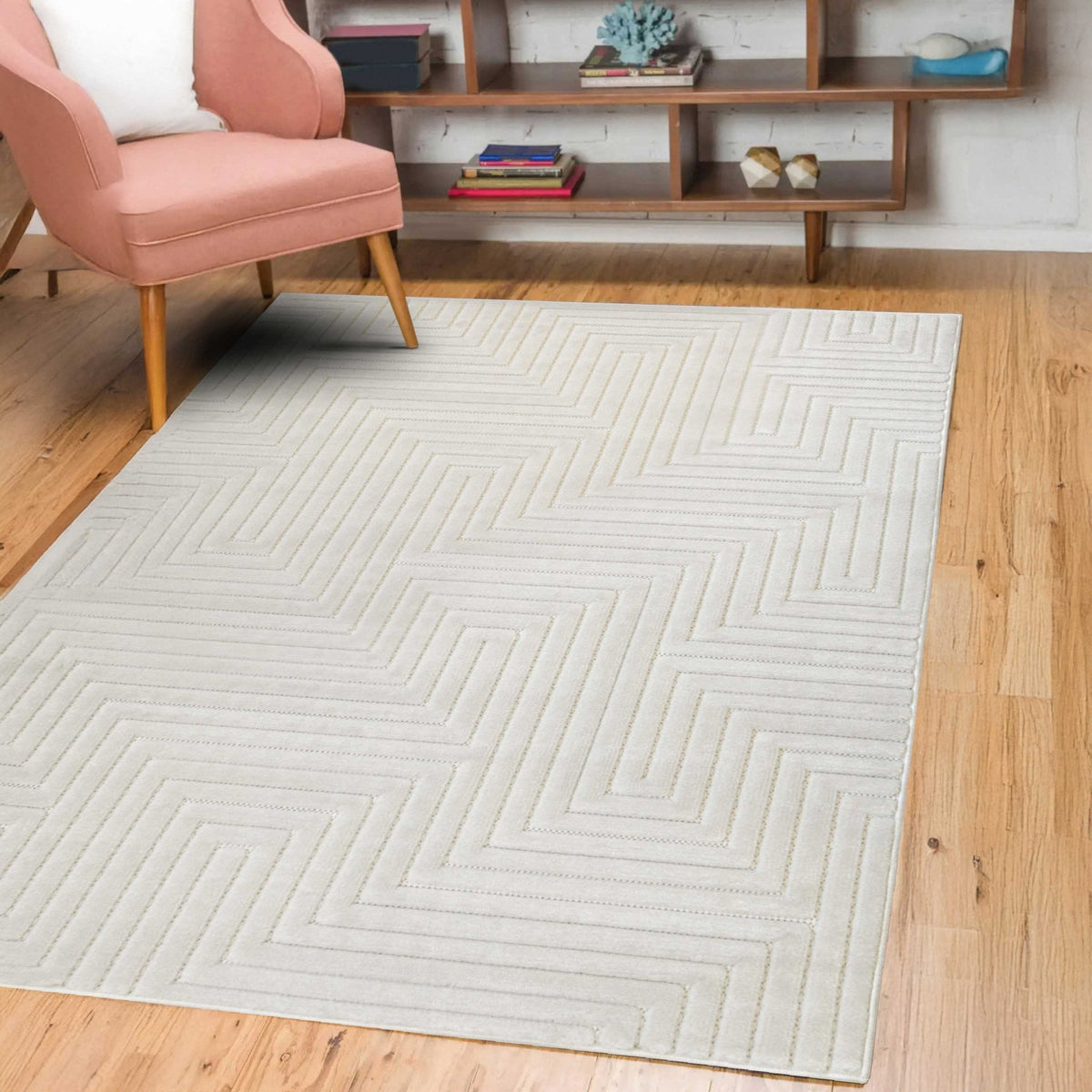 Malmo Maze White Rug