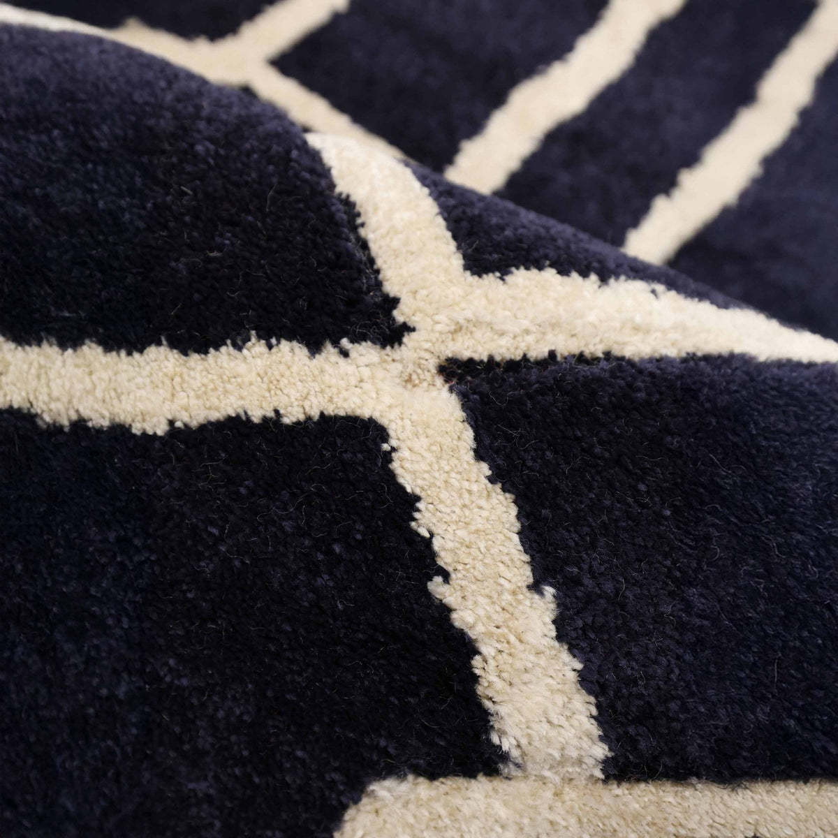 Newport Lattice Navy Rug