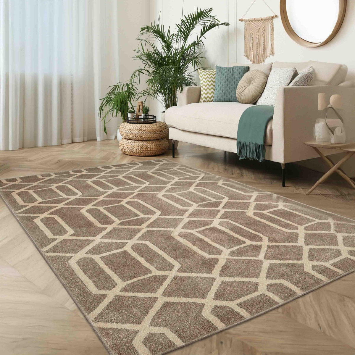 Newport Lattice Natural Rug