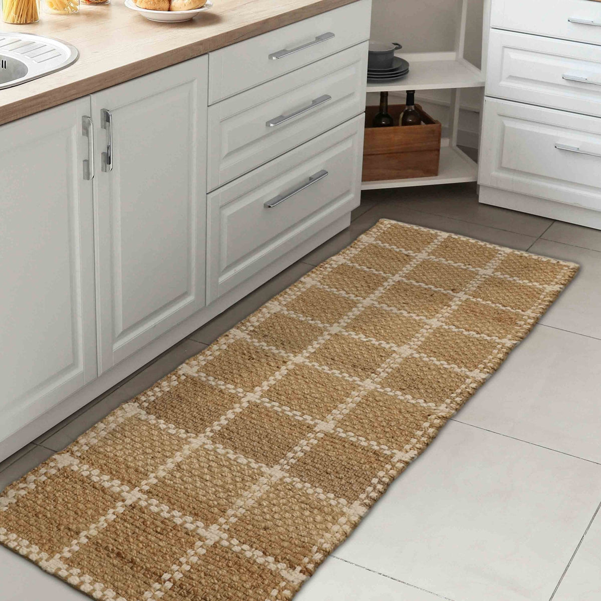 Jute Check Rug