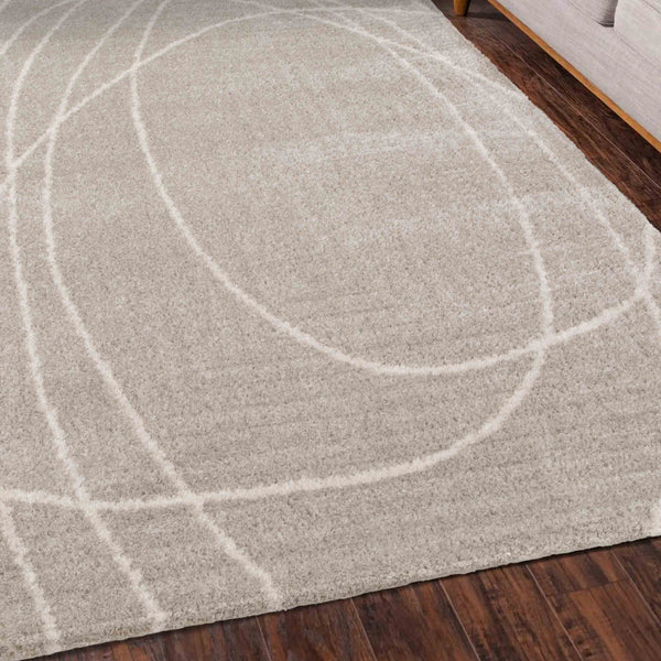 Halo Squiggle Natural Rug