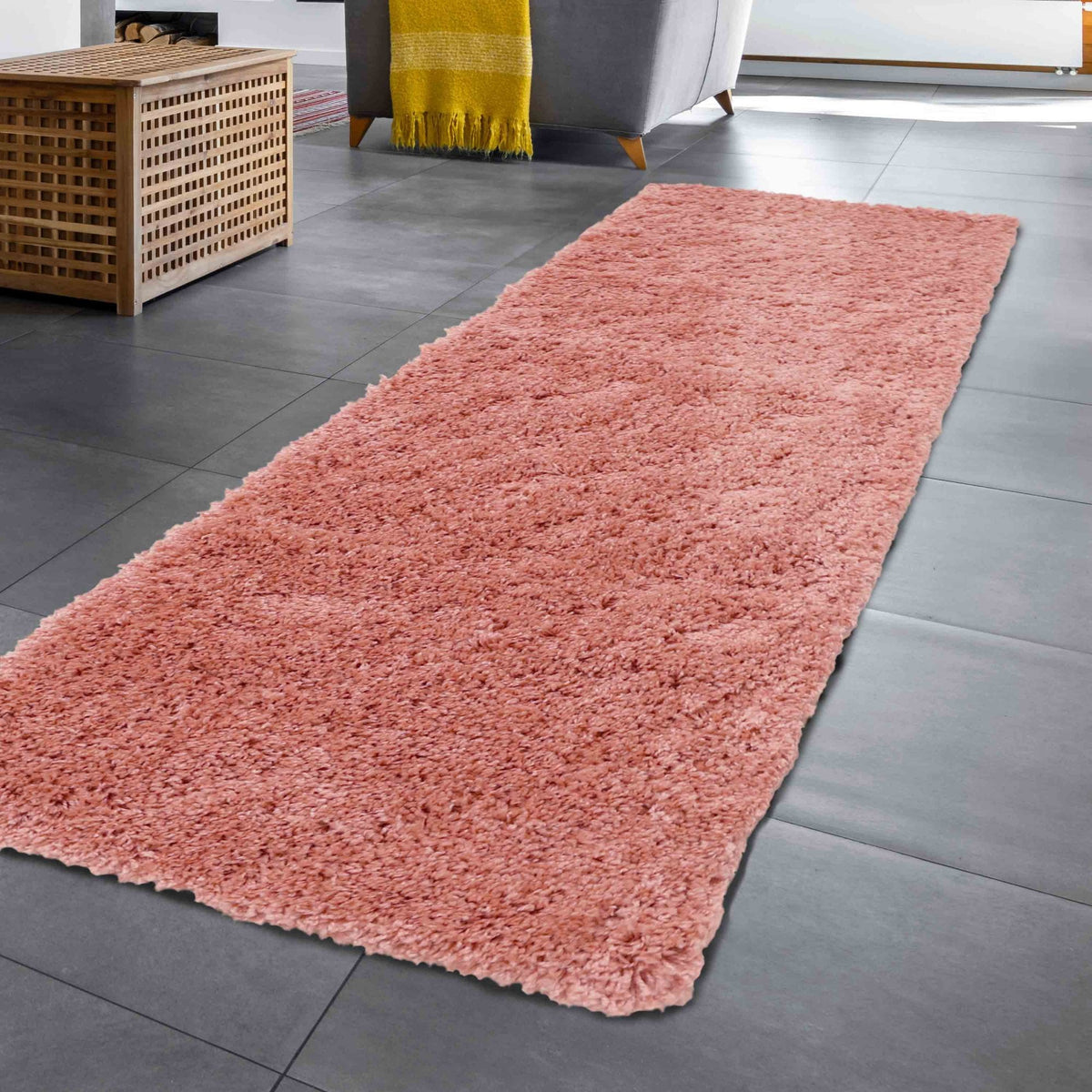 Jazz Shaggy Blush Pink Rug