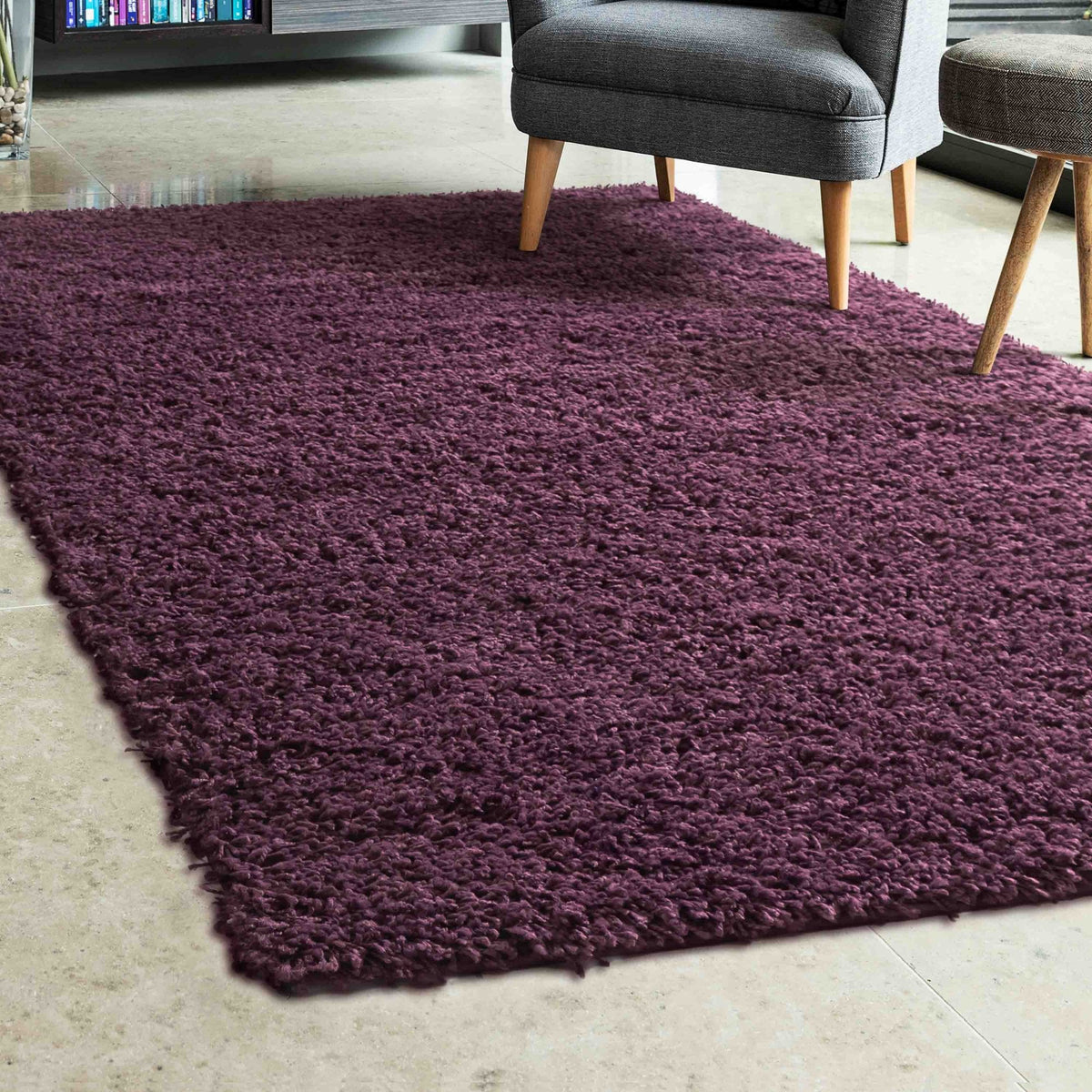 Jazz Shaggy Plum Rug