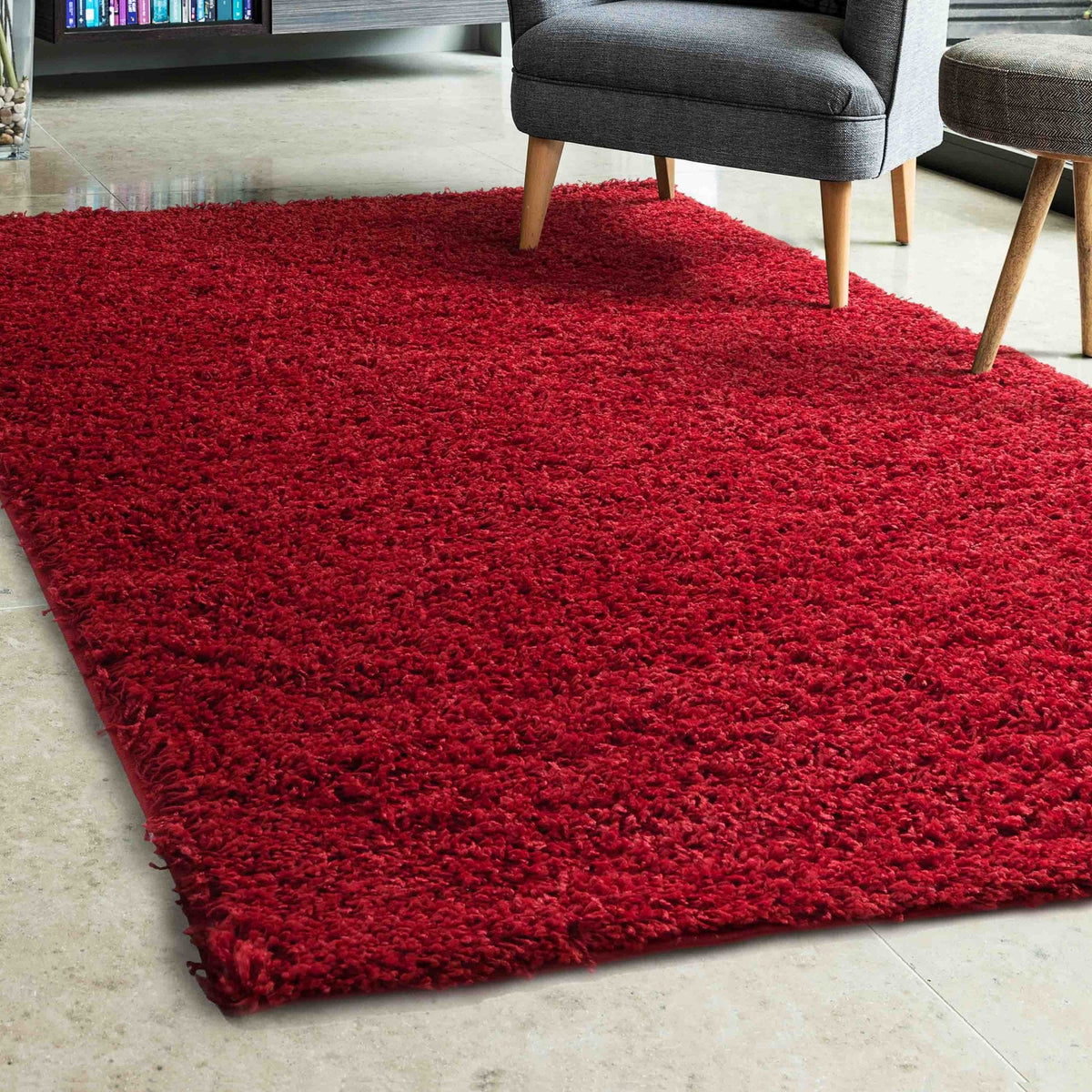 Jazz Shaggy Red Rug