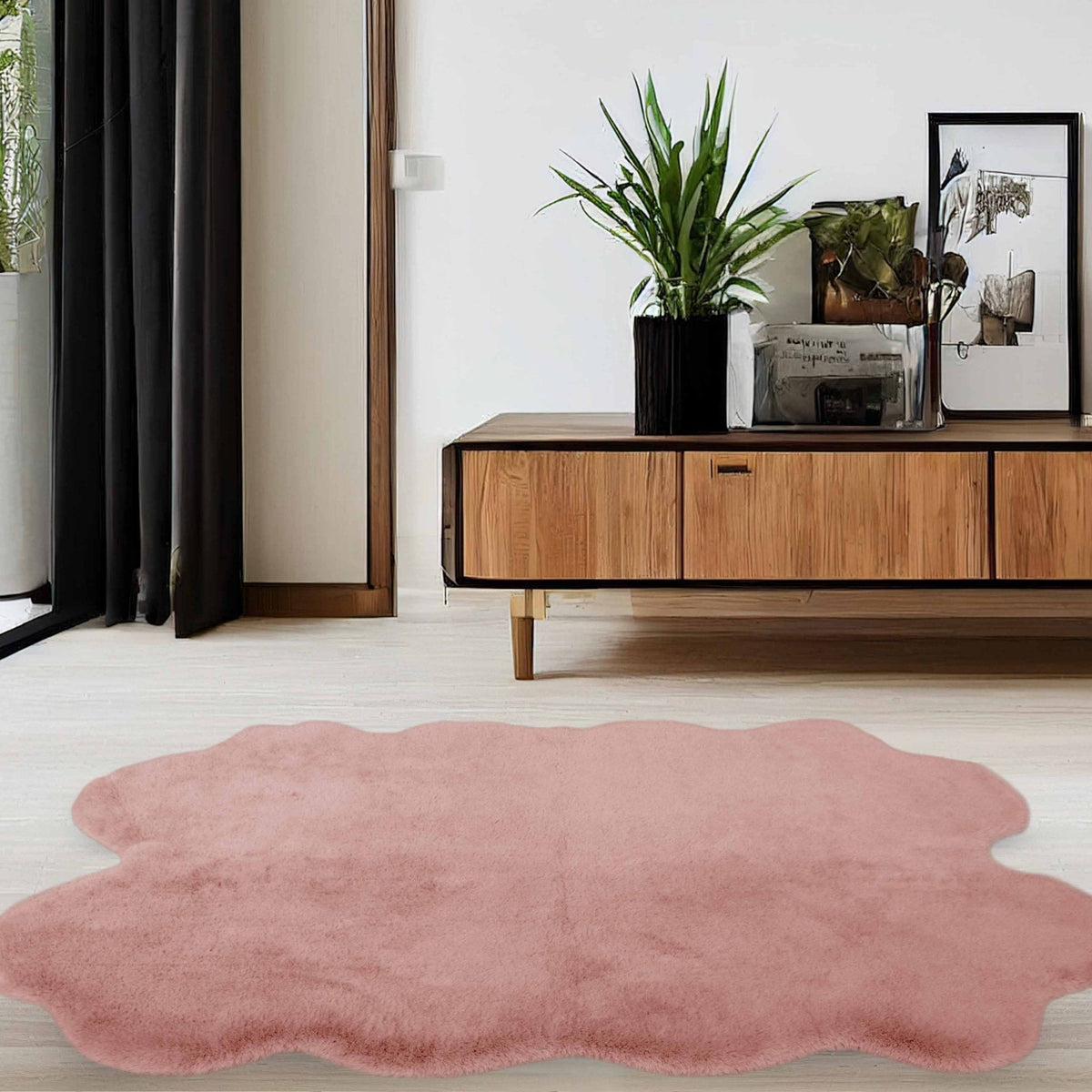 Luxury Faux Fur Blush Rug