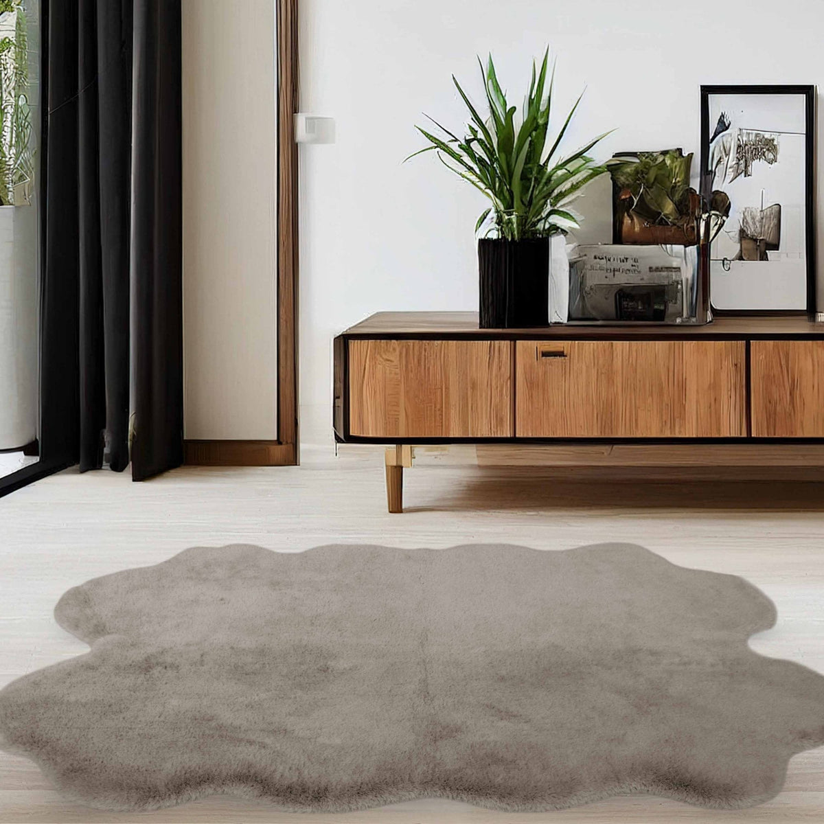 Luxury Faux Fur Natural Rug