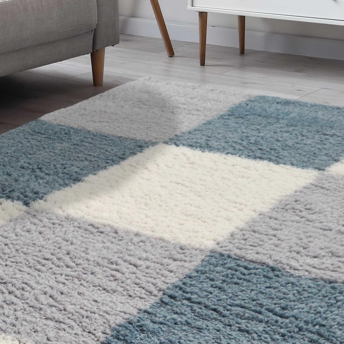 Snug Blocks Duck Egg Rug