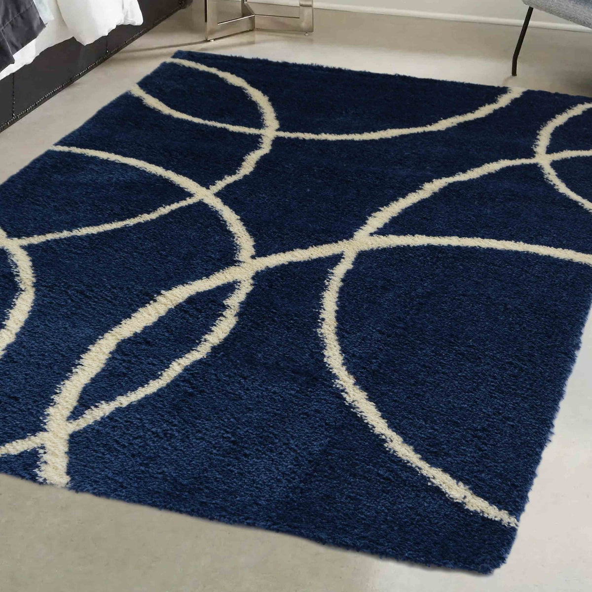 Snug Bubbles Navy Rug