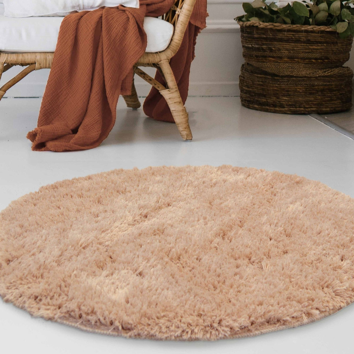 Soft Washable Cosy Champagne Rug