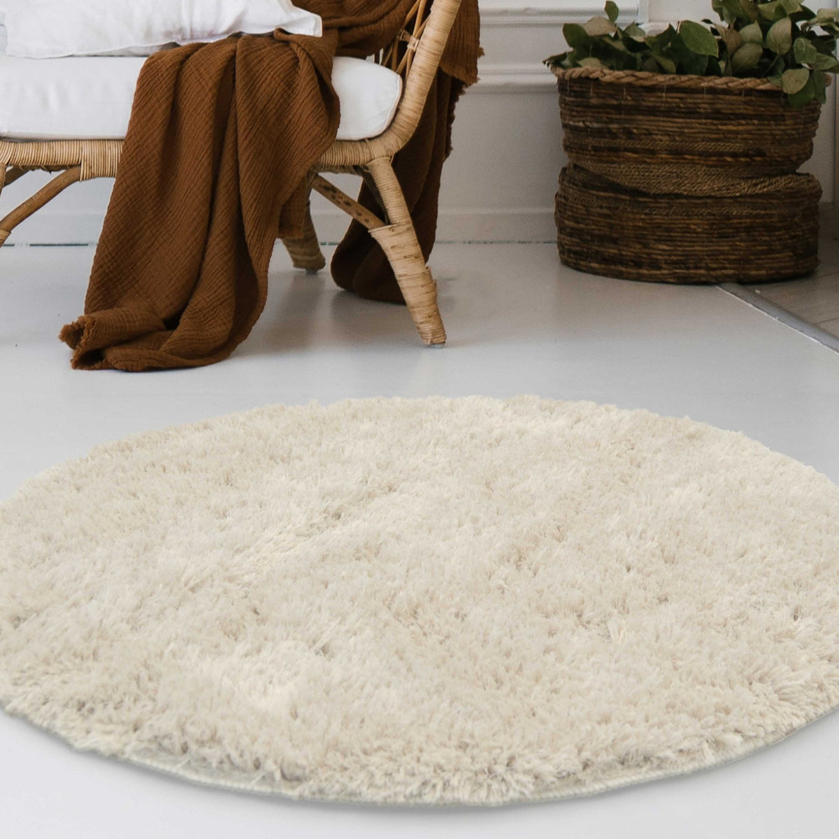 Soft Washable Cosy Ivory Rug