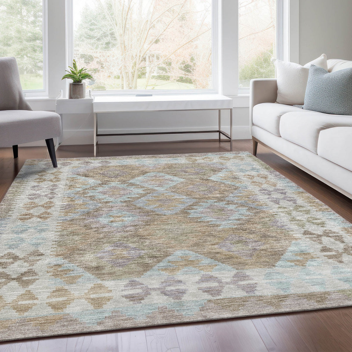 Chantille ACN1915-Khaki Indoor/Outdoor Washable Rug