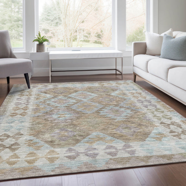 Chantille ACN1915-Khaki Indoor/Outdoor Washable Rug