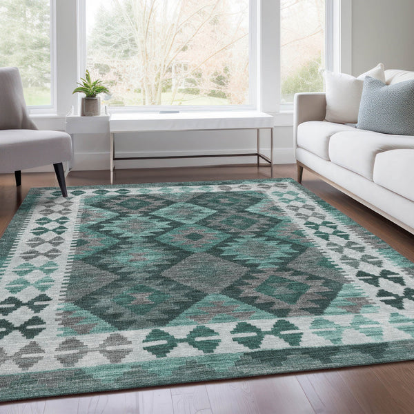 Chantille ACN1915-Seafoam Indoor/Outdoor Washable Rug
