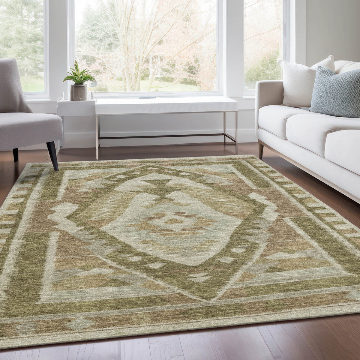 Chantille ACN1916-Linen Indoor/Outdoor Washable Rug